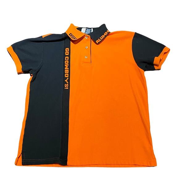 OSU Alumni Polo Shirt in a Womens Medium Orange and Black Short Sleeve - Picture 1 of 5